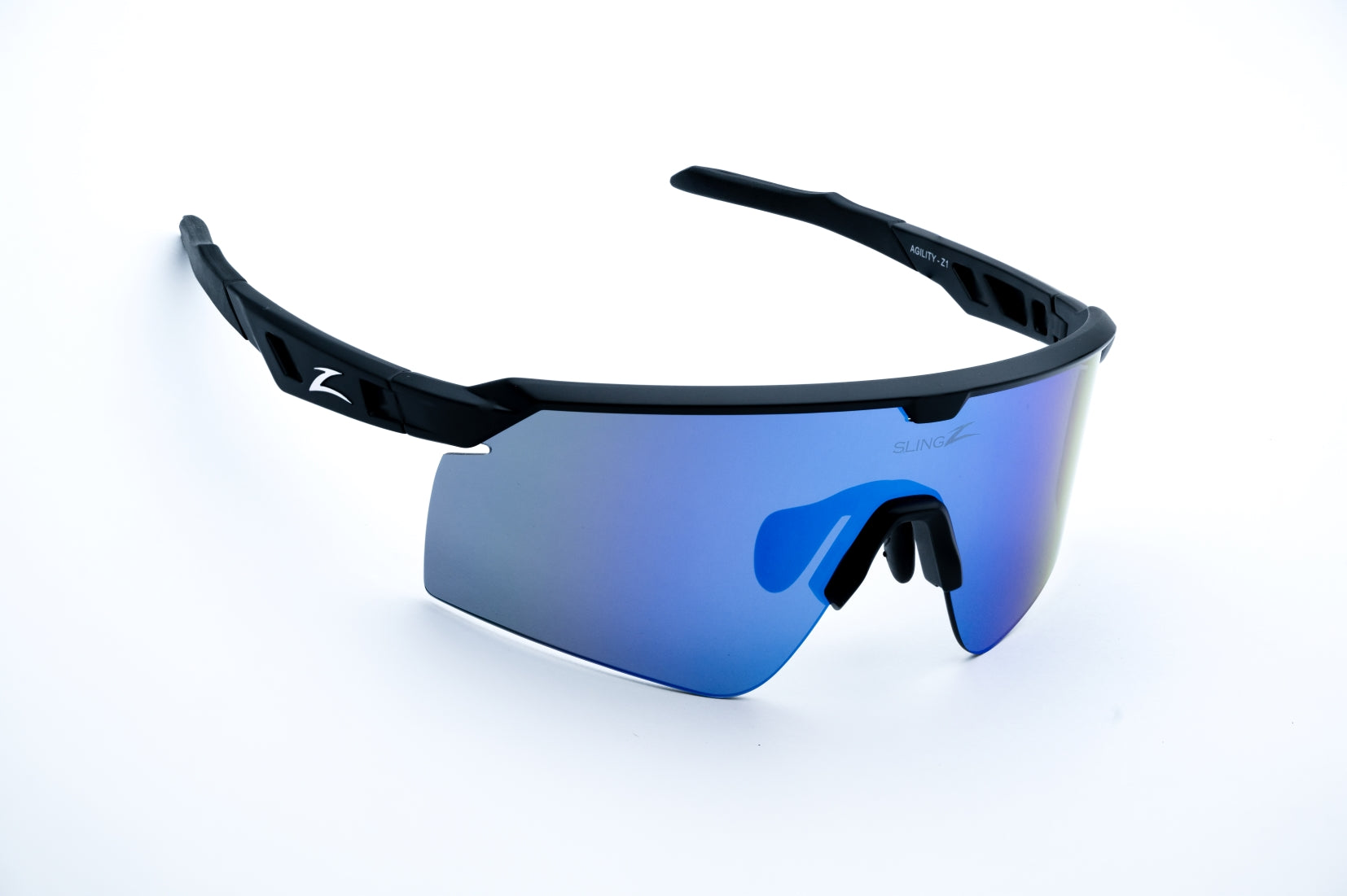 Agility Z1 - Azure-Slingz Eyewear-Black Matte-Slingz Eyewear-Floating Sunglasses-Ocean Designed